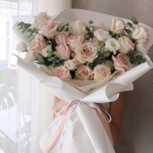 奶茶仙女白鮮花束(大款)